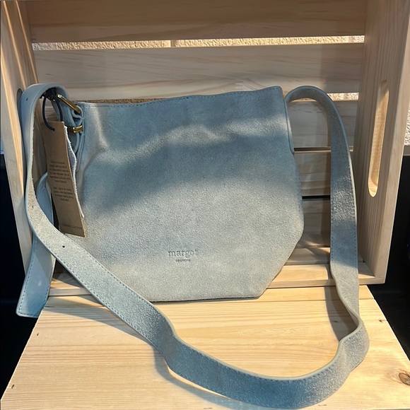 margot new york Handbags - Margot New York Women's mint green kaye mini bucket Suede Bag